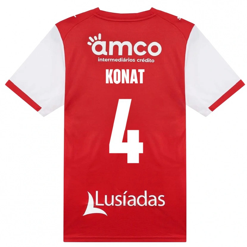 Danxen Pánské Katarzyna Konat #4 Bílá Červená Černá Domů Hráčské Dresy 2026/27 Dres