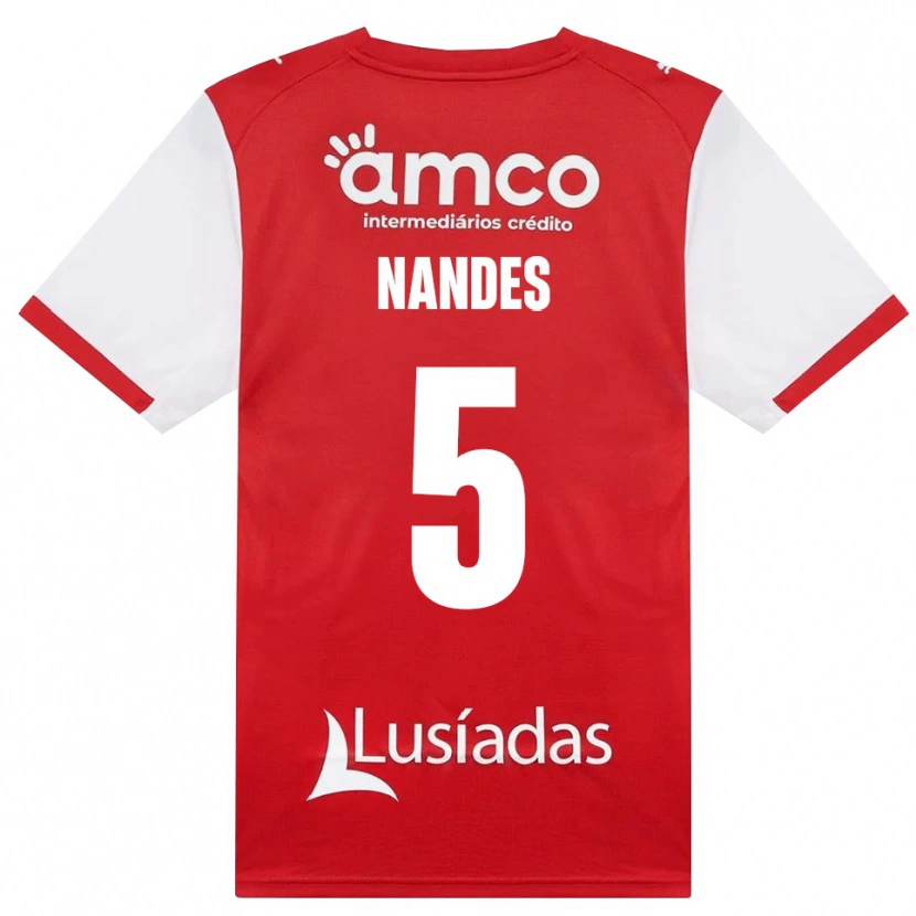 Danxen Pánské Nandes #5 Bílá Červená Černá Domů Hráčské Dresy 2026/27 Dres