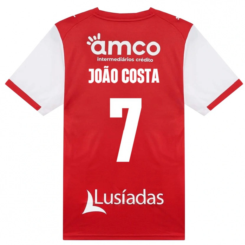 Danxen Pánské João Costa #7 Bílá Červená Černá Domů Hráčské Dresy 2026/27 Dres