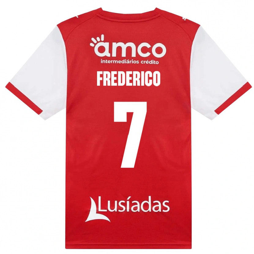 Danxen Pánské Frederico Silva #7 Bílá Červená Černá Domů Hráčské Dresy 2026/27 Dres