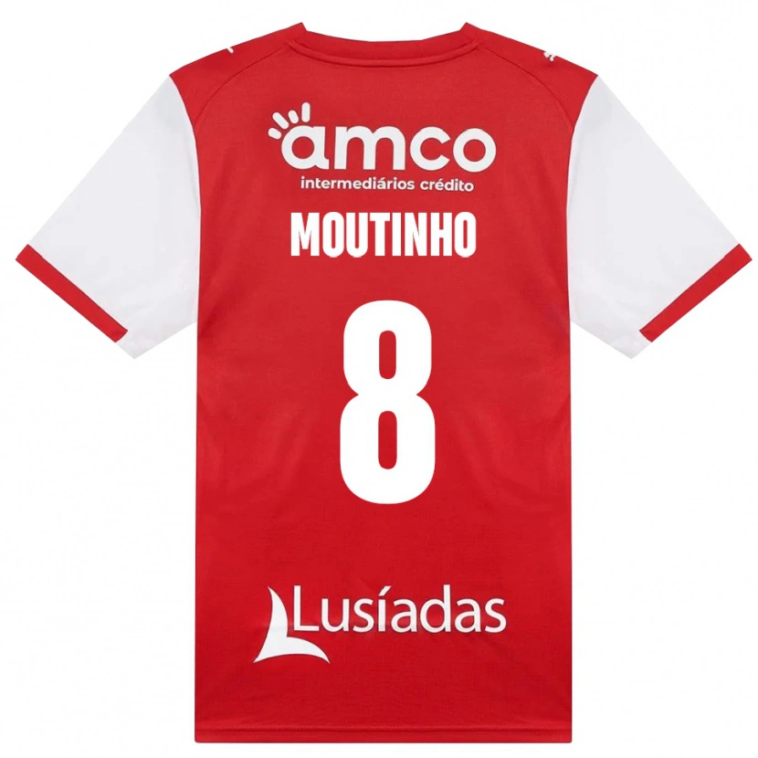Danxen Pánské João Moutinho #8 Bílá Červená Černá Domů Hráčské Dresy 2026/27 Dres