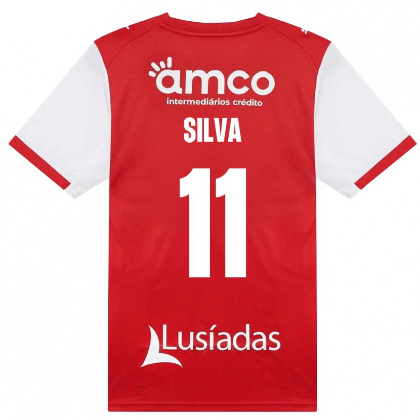 Danxen Pánské Gabriel Silva #11 Bílá Červená Černá Domů Hráčské Dresy 2026/27 Dres