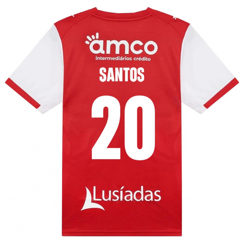 Danxen Pánské Lourenço Santos #20 Bílá Červená Černá Domů Hráčské Dresy 2026/27 Dres