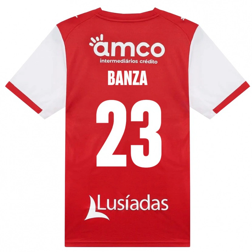 Danxen Pánské Simon Banza #23 Bílá Červená Černá Domů Hráčské Dresy 2026/27 Dres