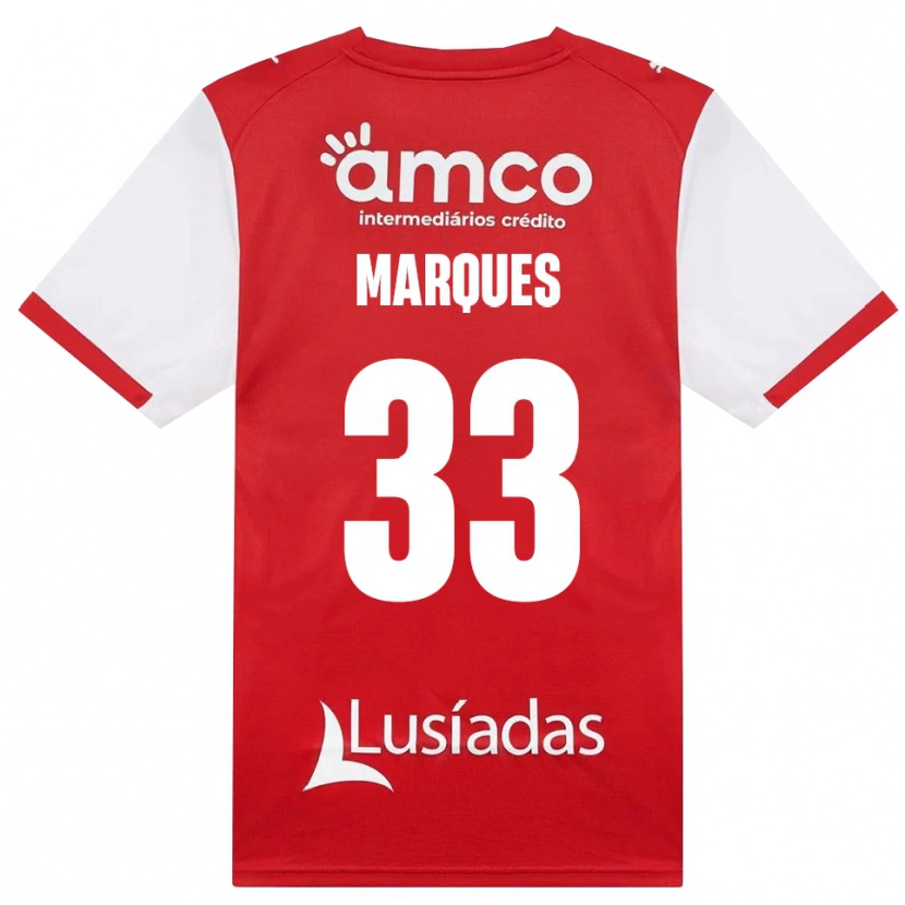 Danxen Pánské João Marques #33 Bílá Červená Černá Domů Hráčské Dresy 2026/27 Dres