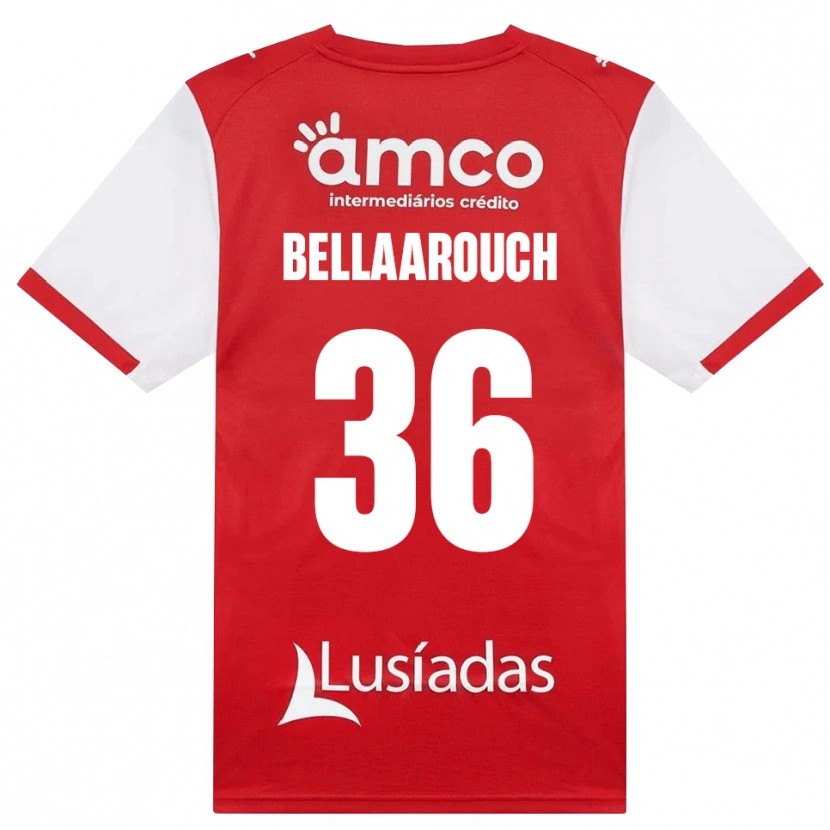 Danxen Pánské Alaa Bellaarouch #36 Bílá Červená Černá Domů Hráčské Dresy 2026/27 Dres