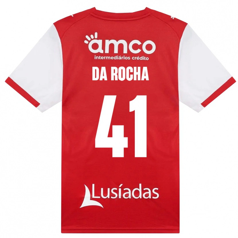 Danxen Pánské Yanis Da Rocha #41 Bílá Červená Černá Domů Hráčské Dresy 2026/27 Dres