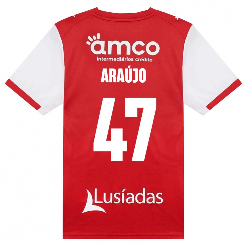 Danxen Pánské Matheus Araújo #47 Bílá Červená Černá Domů Hráčské Dresy 2026/27 Dres