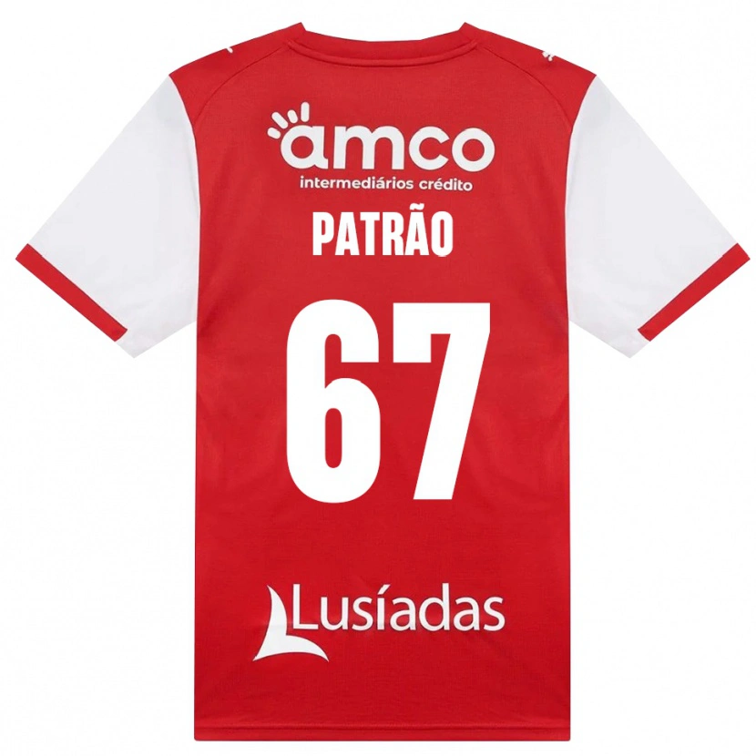 Danxen Pánské Afonso Patrão #67 Bílá Červená Černá Domů Hráčské Dresy 2026/27 Dres