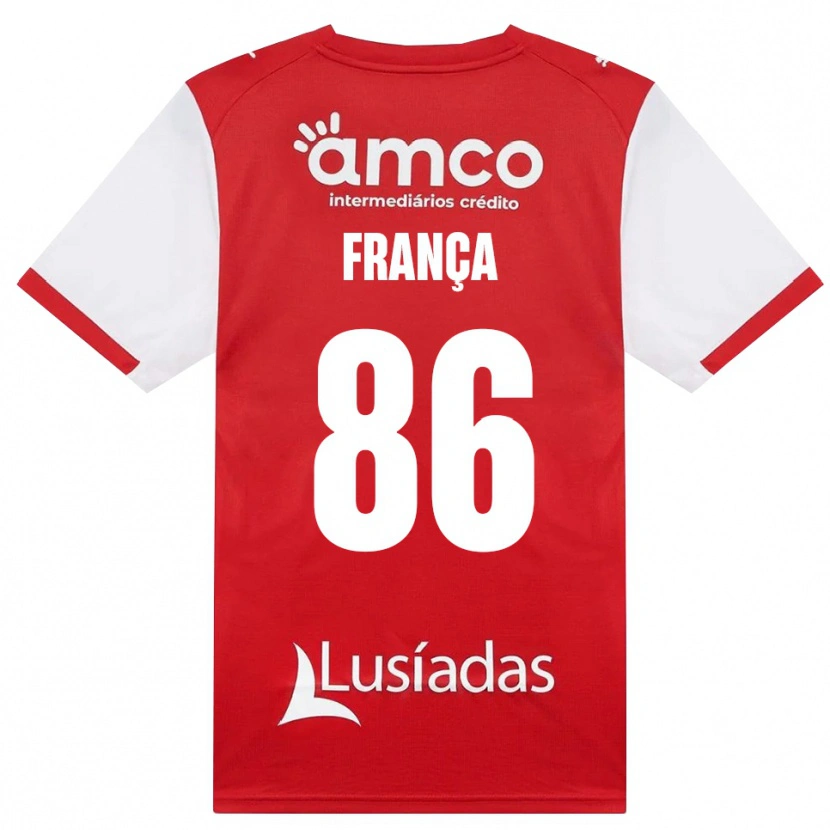 Danxen Pánské Francisco França #86 Bílá Červená Černá Domů Hráčské Dresy 2026/27 Dres