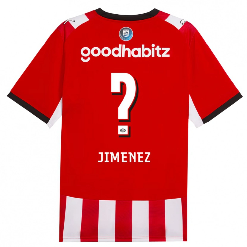 Danxen Pánské Mylian Jimenez #0 Červená Bílá Černá Domů Hráčské Dresy 2026/27 Dres