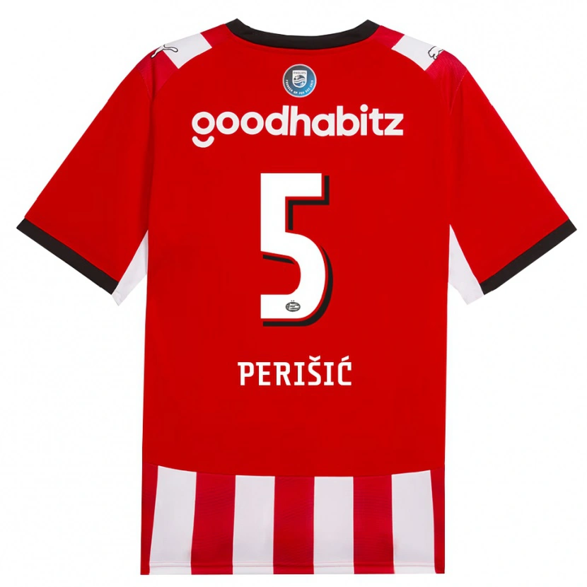 Danxen Pánské Ivan Perišić #5 Červená Bílá Černá Domů Hráčské Dresy 2026/27 Dres