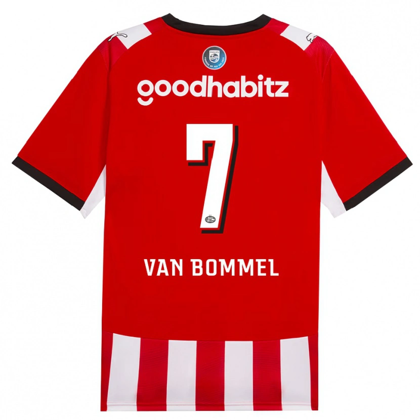 Danxen Pánské Ruben Van Bommel #7 Červená Bílá Černá Domů Hráčské Dresy 2026/27 Dres