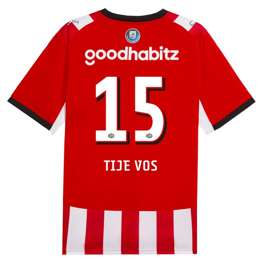 Danxen Pánské Tije Vos #15 Červená Bílá Černá Domů Hráčské Dresy 2026/27 Dres