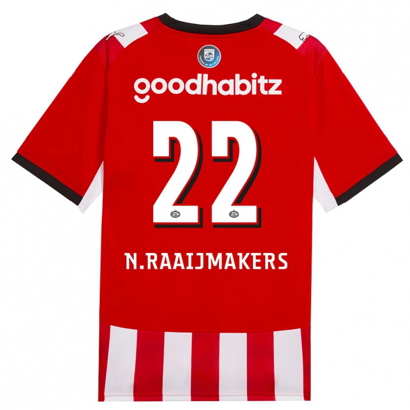 Danxen Pánské Niels Raaijmakers #22 Červená Bílá Černá Domů Hráčské Dresy 2026/27 Dres