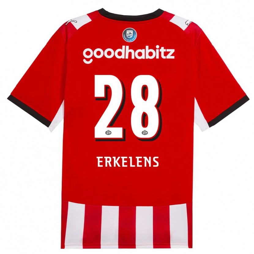 Danxen Pánské Kwint Erkelens #28 Červená Bílá Černá Domů Hráčské Dresy 2026/27 Dres