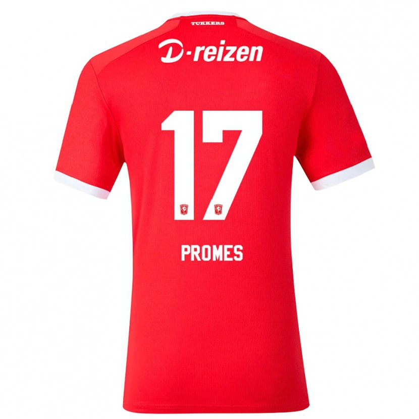 Danxen Pánské Rodrigo Promes #17 Červená Bílá Domů Hráčské Dresy 2026/27 Dres