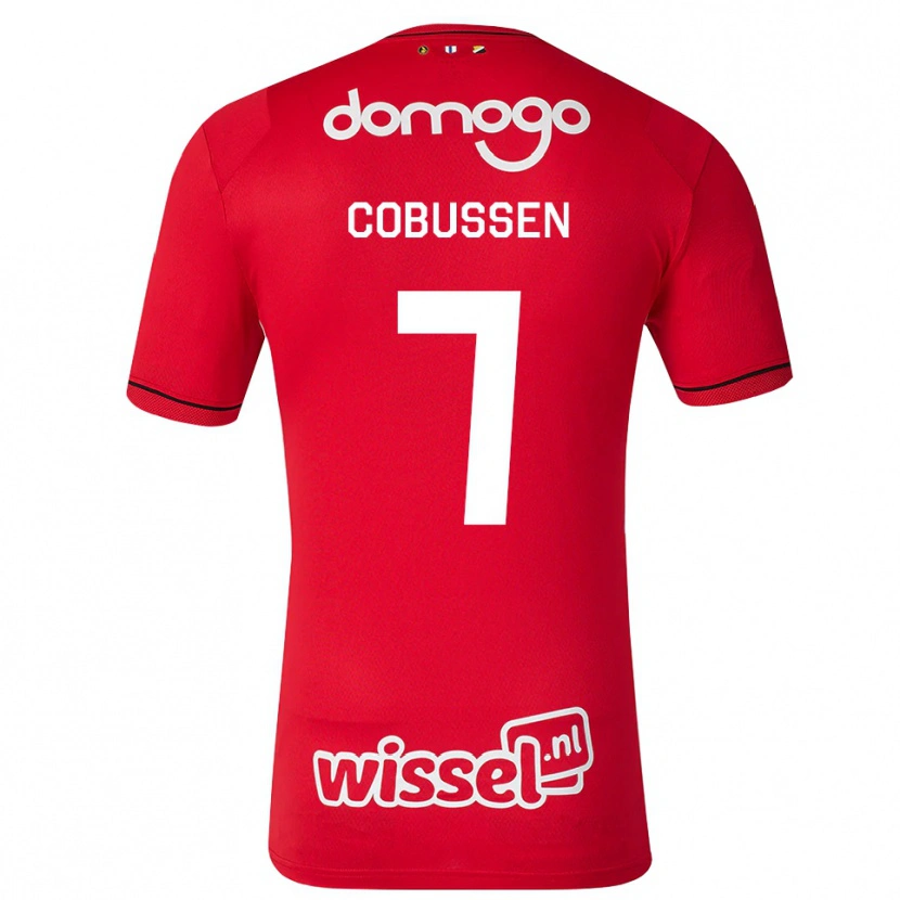 Danxen Pánské Sophie Cobussen #7 Červená Bílá Černá Domů Hráčské Dresy 2026/27 Dres