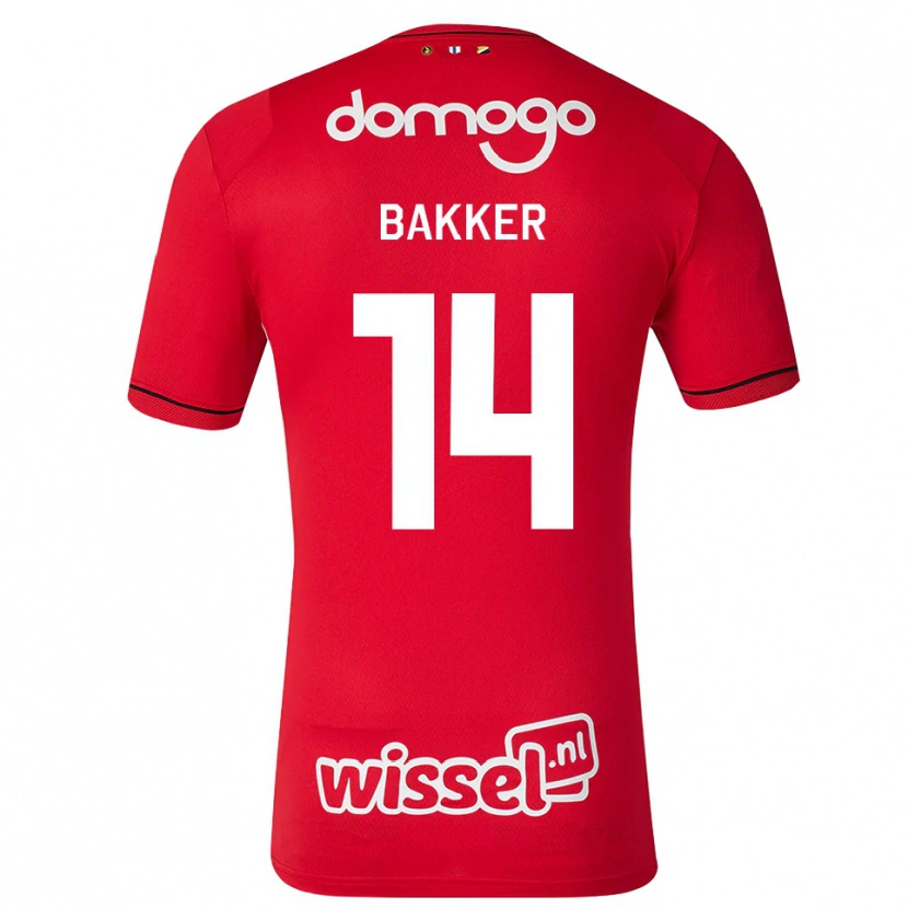 Danxen Pánské Eshly Bakker #14 Červená Bílá Černá Domů Hráčské Dresy 2026/27 Dres