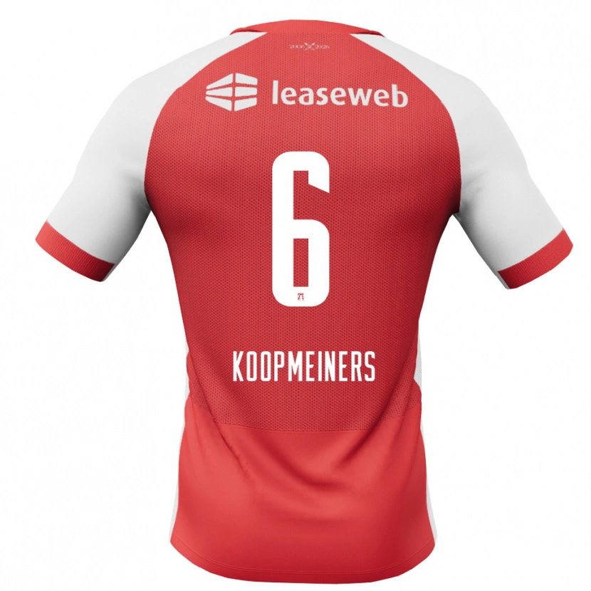 Danxen Pánské Peer Koopmeiners #6 Červená Bílá Černá Domů Hráčské Dresy 2026/27 Dres