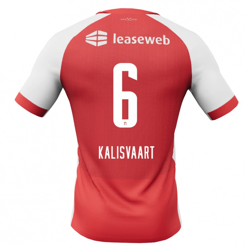 Danxen Pánské Job Kalisvaart #6 Červená Bílá Černá Domů Hráčské Dresy 2026/27 Dres