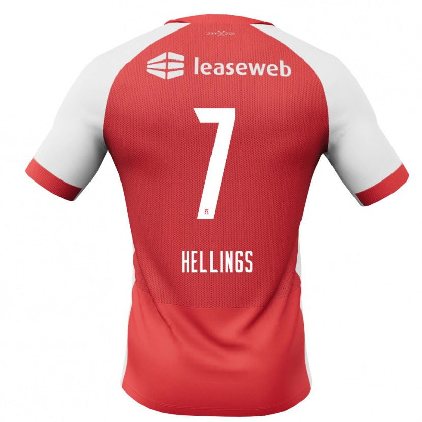 Danxen Pánské Chavarello Hellings #7 Červená Bílá Černá Domů Hráčské Dresy 2026/27 Dres
