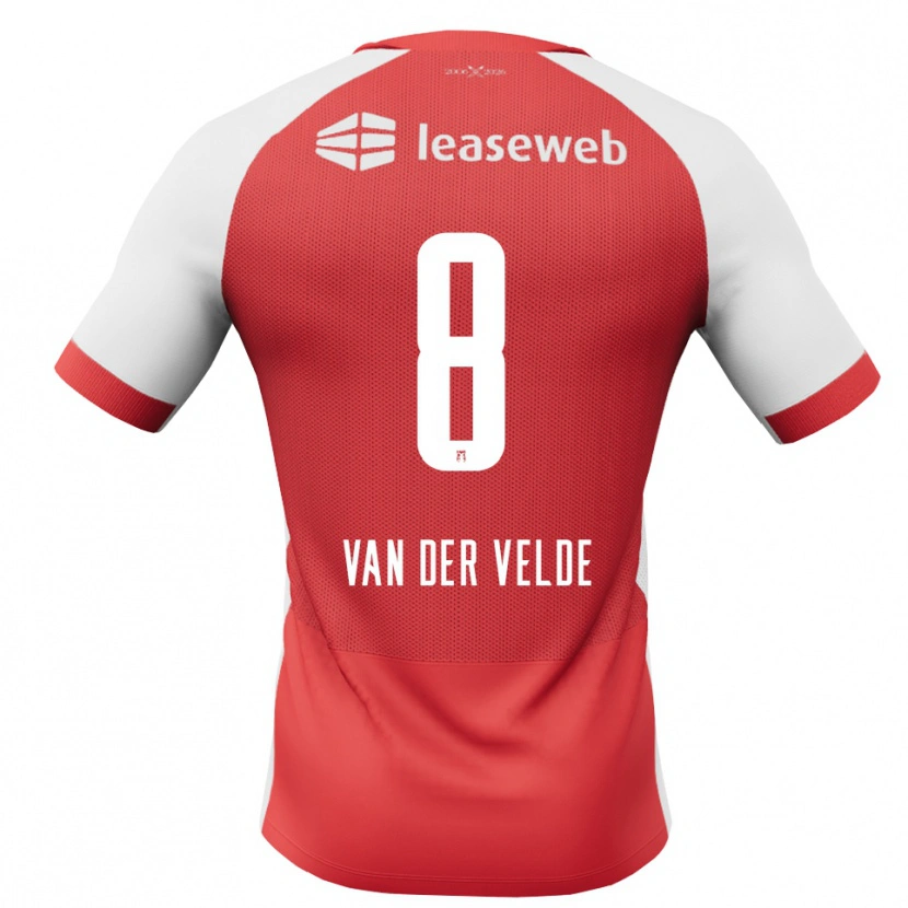 Danxen Pánské Yordi Van Der Velde #8 Červená Bílá Černá Domů Hráčské Dresy 2026/27 Dres