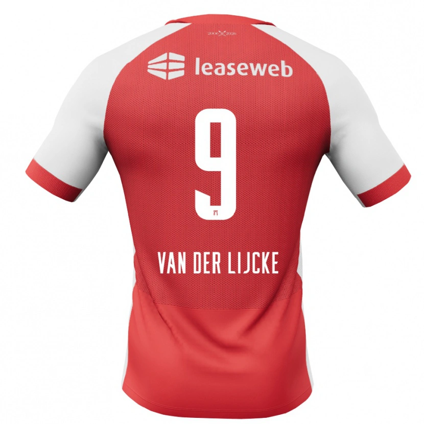 Danxen Pánské Donny Van Der Lijcke #9 Červená Bílá Černá Domů Hráčské Dresy 2026/27 Dres