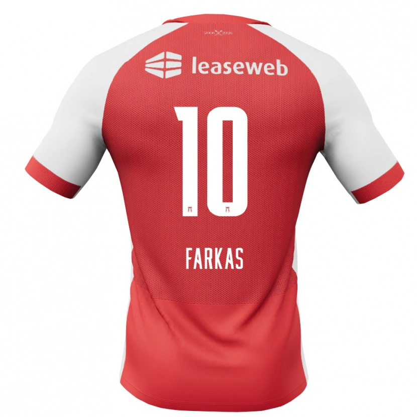 Danxen Pánské Timót Farkas #10 Červená Bílá Černá Domů Hráčské Dresy 2026/27 Dres
