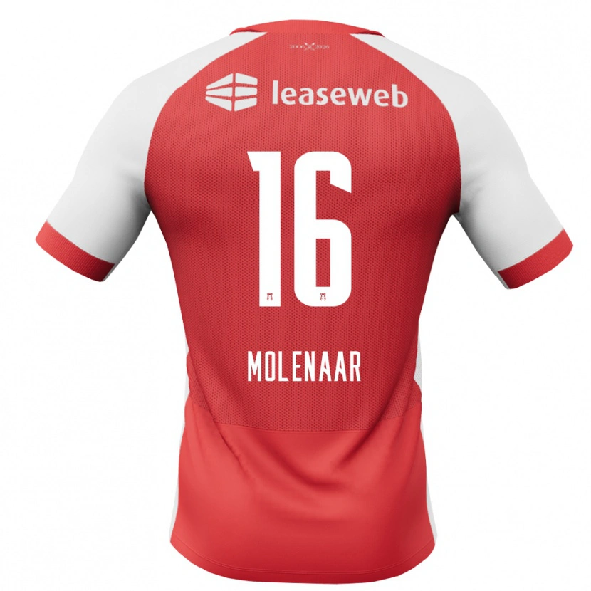 Danxen Pánské Finn Molenaar #16 Červená Bílá Černá Domů Hráčské Dresy 2026/27 Dres