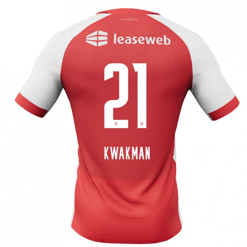 Danxen Pánské Dave Kwakman #21 Červená Bílá Černá Domů Hráčské Dresy 2026/27 Dres