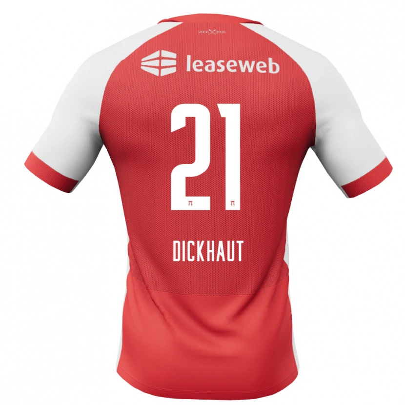 Danxen Pánské Damian Dickhaut #21 Červená Bílá Černá Domů Hráčské Dresy 2026/27 Dres