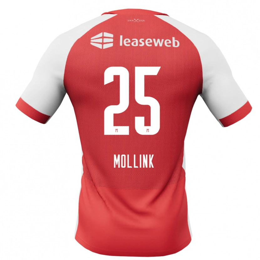 Danxen Pánské Yaël Mollink #25 Červená Bílá Černá Domů Hráčské Dresy 2026/27 Dres