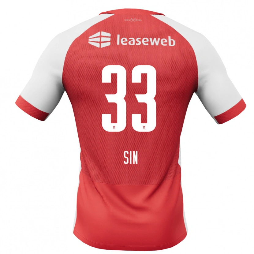 Danxen Pánské Matej Sin #33 Červená Bílá Černá Domů Hráčské Dresy 2026/27 Dres