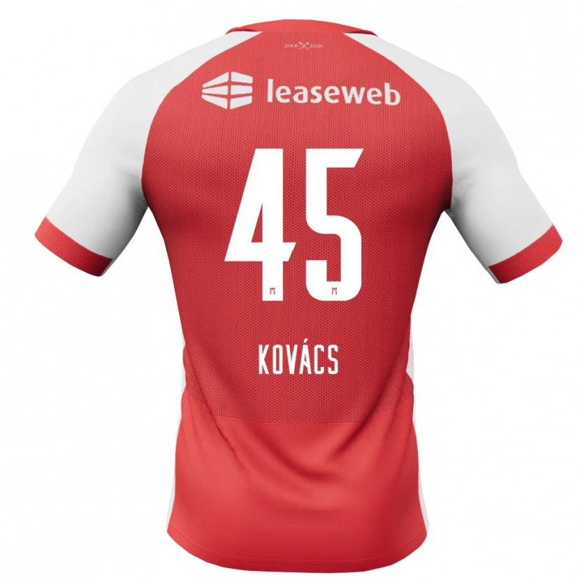 Danxen Pánské Bendegúz Kovács #45 Červená Bílá Černá Domů Hráčské Dresy 2026/27 Dres