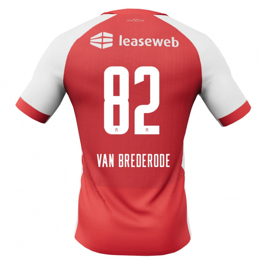 Danxen Pánské Myron Van Brederode #82 Červená Bílá Černá Domů Hráčské Dresy 2026/27 Dres