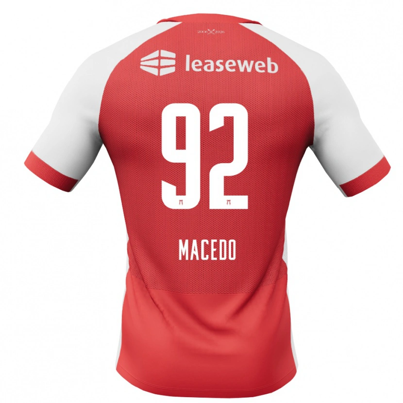 Danxen Pánské Rodrigo Macedo #92 Červená Bílá Černá Domů Hráčské Dresy 2026/27 Dres