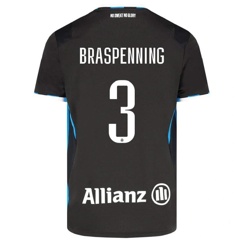 Danxen Pánské Daan Braspenning #3 Černá Červená Modrá Domů Hráčské Dresy 2026/27 Dres