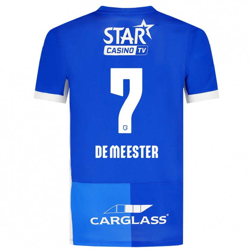 Danxen Pánské Thirsa De Meester #7 Středně Modrá Královská Modř Bílá Domů Hráčské Dresy 2026/27 Dres