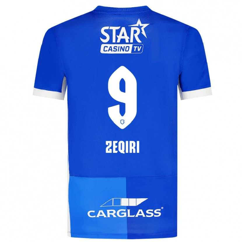 Danxen Pánské Andi Zeqiri #9 Středně Modrá Královská Modř Bílá Domů Hráčské Dresy 2026/27 Dres