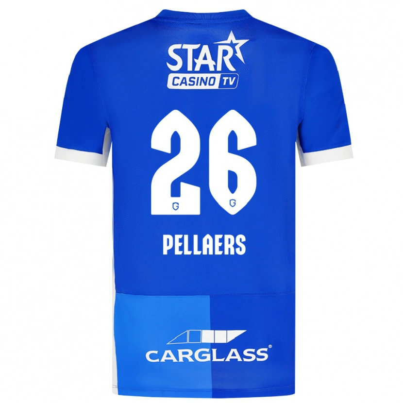 Danxen Pánské Amanuel Pellaers #26 Středně Modrá Královská Modř Bílá Domů Hráčské Dresy 2026/27 Dres