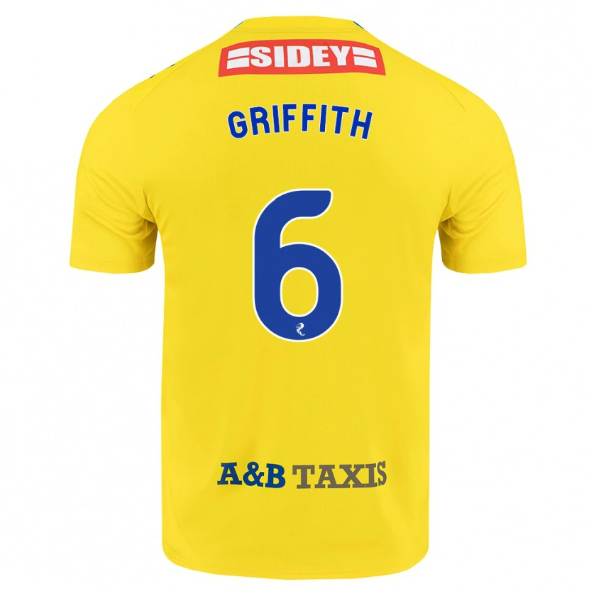 Danxen Pánské Víctor Griffith #6 Žlutá Modrá Černá Daleko Hráčské Dresy 2026/27 Dres