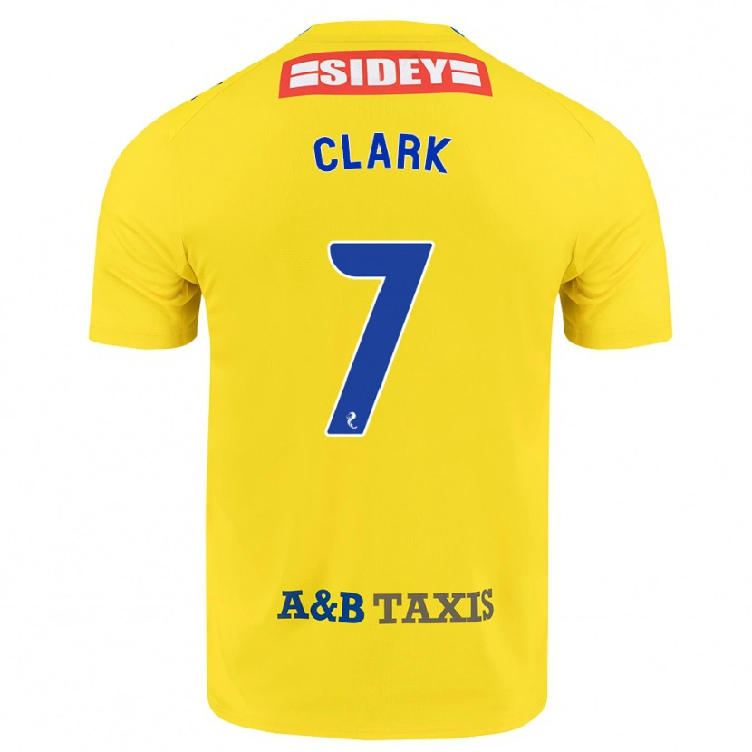 Danxen Pánské Arran Clark #7 Žlutá Modrá Černá Daleko Hráčské Dresy 2026/27 Dres