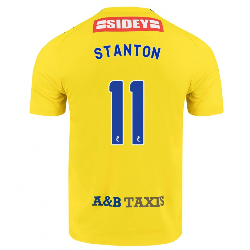 Danxen Pánské Sam Stanton #11 Žlutá Modrá Černá Daleko Hráčské Dresy 2026/27 Dres