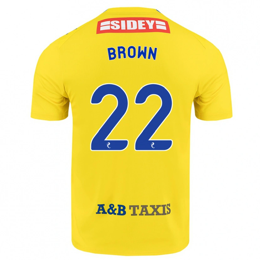 Danxen Pánské Cameron Brown #22 Žlutá Modrá Černá Daleko Hráčské Dresy 2026/27 Dres