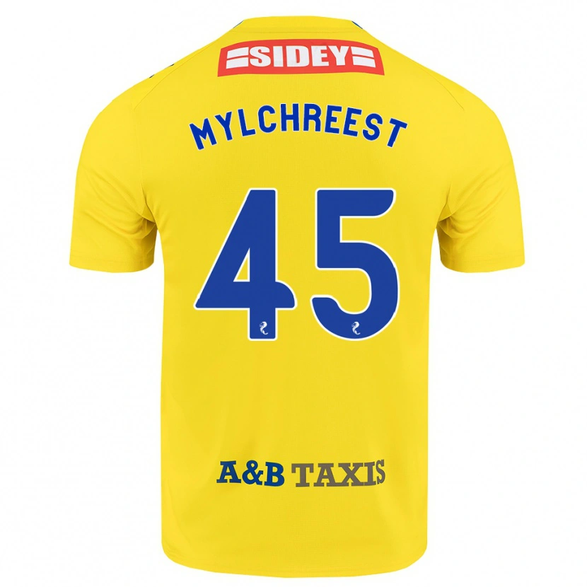 Danxen Pánské Jackson Mylchreest #45 Žlutá Modrá Černá Daleko Hráčské Dresy 2026/27 Dres