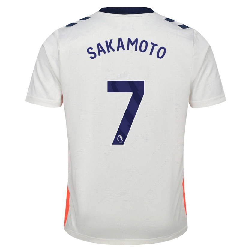 Danxen Pánské Tatsuhiro Sakamoto #7 Bílá Oranžová Královská Modrá Daleko Hráčské Dresy 2026/27 Dres