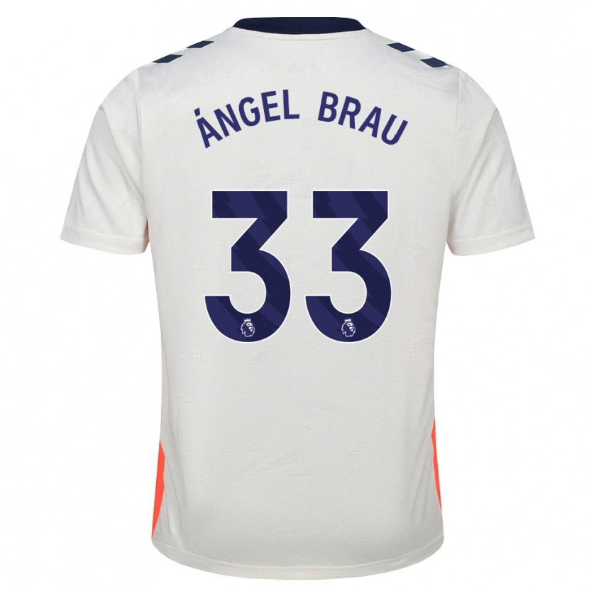 Danxen Pánské Miguel Ángel Brau #33 Bílá Oranžová Královská Modrá Daleko Hráčské Dresy 2026/27 Dres