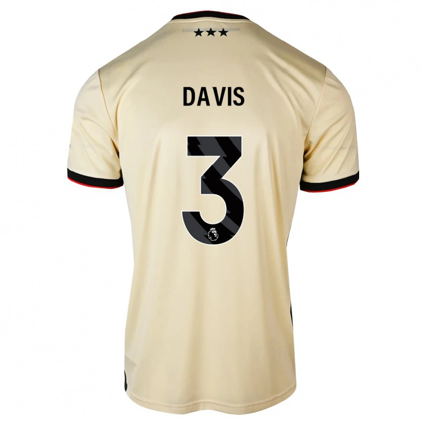 Danxen Pánské Leif Davis #3 Citrónový Krém Černá Červená Daleko Hráčské Dresy 2026/27 Dres
