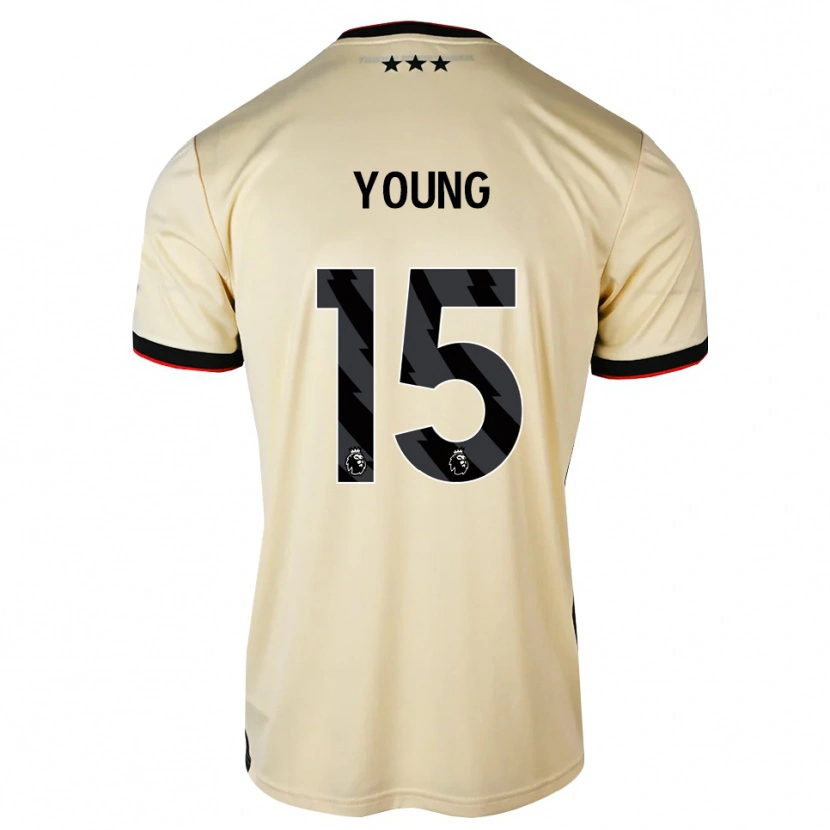 Danxen Pánské Ashley Young #15 Citrónový Krém Černá Červená Daleko Hráčské Dresy 2026/27 Dres